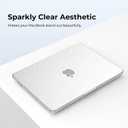EooCoo Case Compatible with MacBook Air 13 inch M5 2026-2022 Release M4 M3 M2 A3449 A3240 A3113 A2681, Glitter Hard Shell&Keyboard Skin Cover&Screen Protector for Mac Air 13.6 inch, Sparkly Clear