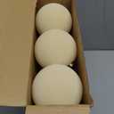 Liliful 15 Pcs Velvet Christmas Balls Bulk Flocked Christmas Tree Ball Ornaments Plastic Xmas Decorative Hanging Ornaments(Creamy White,3.15 Inch)