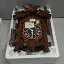 Rylai Cuckoo Clock Vintage Large Wooden Wall Clock Handcrafted 13x9.5 Inch Brown