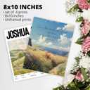 AEHIE Christian Inspirational Nature Wall Art Poster Prints for Home Living Room Bedroom Decor, Religious Bible Verse Country Wildflower Landscape Decorations Wall Art Unframed 4pcs 8x10inches