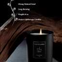 2 x Premium Smoke & Vanilla Candles,Black Scented Candles for Men,Aromatherapy for Relaxation,Gifts for Men,Long Lasting with 50 Hour Burn Time,Made with Soy,8oz