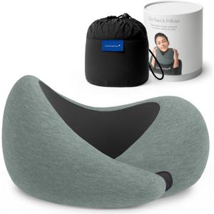 Ostrichpillow Go Neck Pillow, Travel Pillows for Airplanes, Premium Memory Foam Travel Pillow, 360 Ergonomic Design, Asymmetrical Sides, Travel Bag Included, Washable Modal Cover