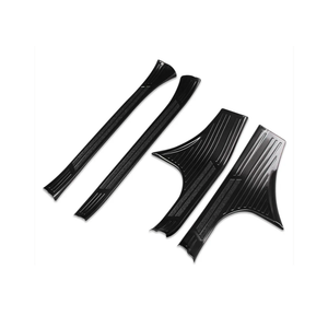 Beautost Fit for Subaru New Crosstrek/Impreza 2024 2025 2026 Inside Door Sill Scuff Plate Guard Cover Trim Stainless Steel (Black)