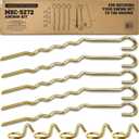 Sportspower 5-Piece Heavy-Duty Steel Corkscrew Ground Anchor Kit for Swing Sets & Trampolines, 12-Inch Anchors, Gold