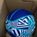 Wilson NBA DRV Outdoor Basketball with Pump (Size 6 - 28.5", Dazzle Camo Indigo/Teal)