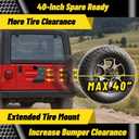 MONOKING Adjustable Spare Tire Carrier Compatible with 1987-2006 Wrangler TJ, Heavy Duty Spare Wheel Holder Mount & Relocation Rack, Fits Up to 40-Inch Tires, High-Strength Steel, Black
