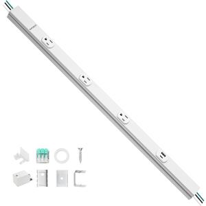 SURAIELEC 24 in Hardwired Under Cabinet Power Strip with USB-A & USB-C