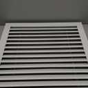 PATIKIL 20" x 20" Aluminum Return Grille, Air Supply Vent Cover Linear Bar Ventilation Grille for Sidewall Wall Ceiling HVAC System, Outer Size: 21.7" x 21.7", White