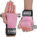 COFIT Wrist Straps for Weightlifting, Workout Wrist Wraps with Dual-Layer Oxford Leather, Enhanced Grip for Optimal Hand and Wrist Protection, Gym Lifting Straps for Deadlift and Powerlifting (Standard size (palm length over 7in), 02. Pink)
