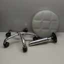 Leopard Round Rolling Stools, Adjustable Work Medical Stool with Wheels (Light Grey)