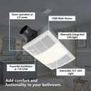 Broan-NuTone BHFLED110 PowerHeat Bathroom Exhaust Fan, Heater, and LED Light Combination, 110 CFM