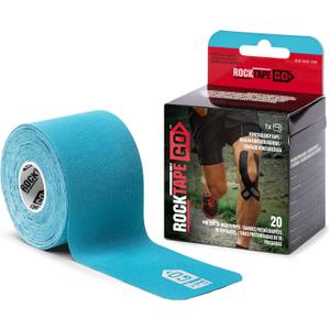 RockTape Go Extra-Sticky Adhesive Pre-Cut Kinesiology Tape (Blue)