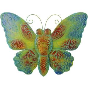VEWOGARDEN Butterfly Wall Decor, Large Outdoor Metal Hanging Wall Art for Home Outside Patio Garden Fence Decorations, Turquoise