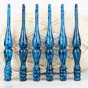 Wooden Crochet Hooks Set, 7 pc Ergonomic Crochet Hooks for Arthritic Hands, 4mm-10mm Engraved Sizes - Comfort Soft Grip Handle for Crocheting & Knitting - Premium Gift for Her(Hooks Only)