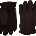 Heatlok Thermal Gloves Split Deerskin Palm (Black, Small)