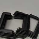 6pcs 4x4(Actual: 3.5"x3.5") Post Base Cover, Split Style Vinyl Post Skirt Black for Iron Stair railings, Balcony railings,Patios, Porches (Black)