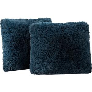 TOONOW Set of 2 Decorative Throw Pillow Covers 18x18,Fluffy Pillow CoversLuxury Faux Fur Sofa Pillow Covers for Sofa Couch Living Room Bedroom, No Pillow Insert