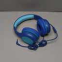 EarFun Kids Headphones Wired with Microphone, 85/94dB Volume Limit Headphones for Kids, Portable Wired Headphone with Shareport, Stereo Sound Foldable Headset for School/Tablet/iPad/Kindle Blue Green