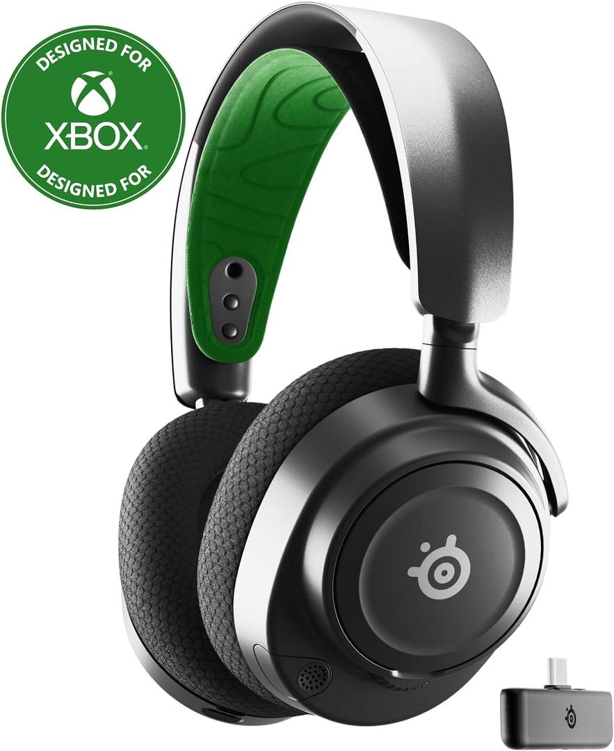 SteelSeries Arctis Nova 7X Wireless Multi-Platform Gaming Headset  Neodymium Magnetic Drivers  2.4GHz+Bluetooth  38Hr USB-C Battery  AI Mic  Xbox Series X|S, PC, PS5, Switch, VR, Mobile - Black