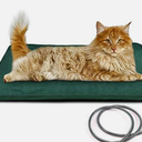 PETNF Outdoor Heated Pet Bed with Waterproof Cover,Pet Heating Pads for Dog,Soft Electric Blanket Auto Temperature Control,Heating Mat for Dog House Cabin Cot Doorway,Rescue Cats Green color