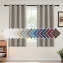 H.VERSAILTEX Linen Blackout Curtain 63 Inches Long for Bedroom/Living Room Thermal Insulated Grommet Linen Look Curtain Drapes Primitive Textured Burlap Effect Window Drapes 1 Panel - Heather Taupe, 52"W x 63"L