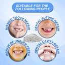 Tooth Repair Kit, Moldable Tooth Filling Repair Kit Beads with 3 Dental Tool, Moldable False Teeth Beads The Missing and Broken Replacements, DIY Natural Filling Fake Teeth,Smile Confidently Again