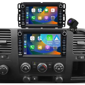 Car Radio for Chevrolet Chevy Silverado 1500/2500/3500 2007-2013, Tahoe 2007-2014, GMC Sierra 1500/2500/3500 2007-2013, Yukon 2007-2014, Hummer H2 Buick Enclave, Touch Screen Stereo Wireless Carplay