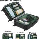 2 x Veken 8 Set Packing Cubes for Travel Essentials, Suitcase Organizer Bags in 4 Sizes, Carry-On Luggage Accessories with Large Laundry & Hanging Toiletry Bag, Must-Have for Airplane, Road Trip & Camping (09-Olive Green)