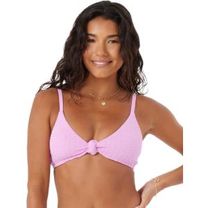 Roxy Women's Love Knot Bikini Top UPF 50+, Quick-Dry, Removable Pads, Swimsuit Top, Surf & Beachwear (Pink), XS