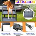 Dog Ramp for Car Truck and SUV Dog Stairs for Large Dogs Folding Pet Stairs with Non-Slip Rug Surface Supports Up to 250 lbs (6 Steps)
