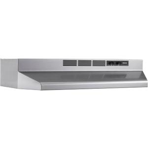 Broan-NuTone 4124SF Inch, 24", Stainless PrintGuard Fingerprint Resistant Ductless Under-Cabinet Range Hood, Stainless Steel Finish