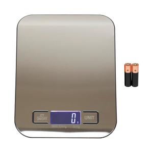 BUY INFood Scale, Stainless Steel Digital Kitchen Scale for Grams and Ounces, for Dieting, Baking, Cooking, LCD Display, Tare Function, 11 lb Capacity