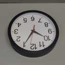 Wall Clock Modern 8 Inch Battery Operated Silent Non Ticking Small Analog Clock for Living Room Office Home Bedroom Kitchen Bathroom(Black)