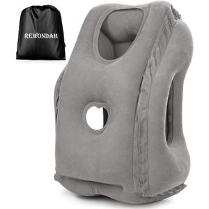 Rewondah Inflatable Travel Pillows for Airplanes | Airplane Pillow for Long Flight | Travel Plane Pillow for Airplanes Sleep Support | Blow up Flight Pillow for Long Flights to Avoid Neck Pain