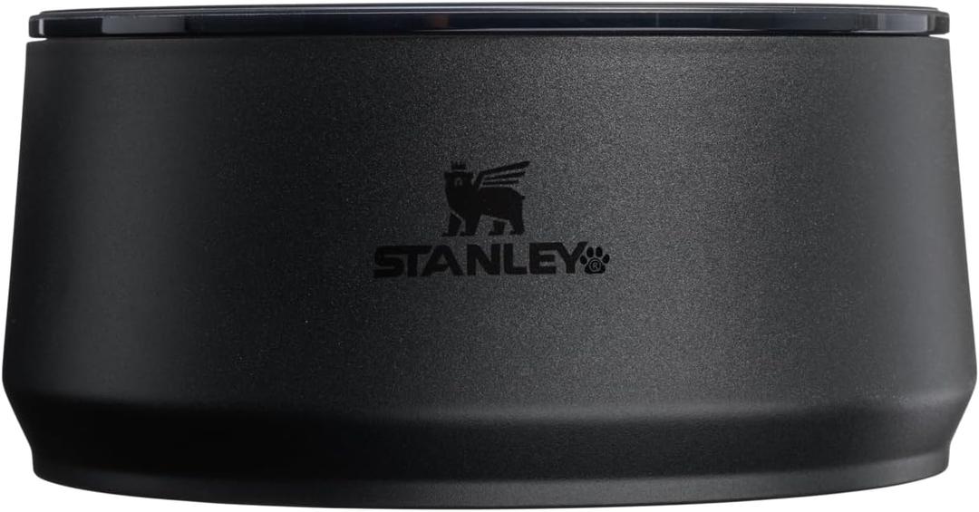 STANLEY Pet Bowl | 6-Cup (48 oz) Insulated Stainless Steel Dog & Cat Bowl | Splash-Resistant Lid | Dishwasher Safe | BPA-Free | Black 2.0