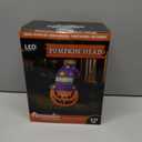 PRESENCE 5FT Halloween Decorations Outdoor - Halloween Inflatables Pumpkin with Build-in LED Lights Blow Up Pumpkin for Halloween Party Indoor Outdoor Yard Garden