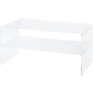 Palette Life Acrylic Coffee Table, Console Desk, D15.75 x W31.5 x H14.97 (40 x 80 x 38 cm), Transparent Center-Table, Clear Art Desk for Office, Study, Bedroom, Entrance Decor, BLT-336