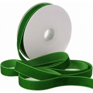 3 x Moss Green Velvet Ribbon 5/8" 25 Yd Vintage Christmas Ribbon Green Velvet Ribbons for Gift Wrapping Emerald Green Ribbons for Crafts, Hair, Choker, Christmas Wreath, Flower Bouquet Christmas Tree