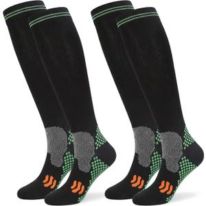 Compression Socks (2/3 Pair) for Men and Women 20-30 mmHg Regular and Plus Size Compression Socks
