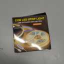 COB LED Strip Lights 6.6FT,3000K 5V USB Powered Dimmable Warm White Flexible Light Strip TV LED Backlights8mm Width LED Rope Lights with App Control for Living Room,KitchenShelf, Cabinet