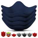 4 Pcs Microwave Bowl Cozy Holders Deep Navy Blue Microfiber Fabric Bowl Holders for Hot Food, Fits Most Bowls Up to 6.5" & Plates 7.1" Protect Hands from Hot Dishes, Heat-Resistant for Kitchen Use