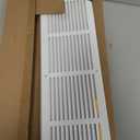 24"W x 6"H Return Air Grille [Duct Opening Size], Steel HVAC Return Air Vent Cover for Wall & Ceiling, White Powder-Coated Rust-Resistant AC Cold Air Return, Outer Dimensions 25.75"W x 7.75"H