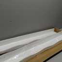 HOOBRO Floating Shelves, Wall Shelf Set of 2 47.2 Inches Hanging Shelf with Raised Edge and Invisible Brackets, for Bathroom, Bedroom, Kitchen, Office, Living Room Decor, White WT92BJ01