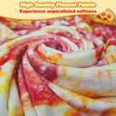 HDFK Pizza Blanket for Kids Double Sided Adult Size Red Pepperoni Realistic Food Fleece Cheese Fluffy Throw Blankets Flannel Funny Novelty Present 60 inches Round Lightweight White Elephant Christmas
