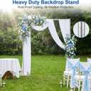 10x10ft Heavy Duty Backdrop Stand with Adjustable Height & Width, Pipe and Drape Photography Background Stand for Wedding, Party, Event, Studio & Outdoor Decoration, Silver