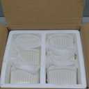 MALACASA Ramekins 8 oz Oven Safe, Porcelain Creme Brulee Ramekins Pudding Custard Cups Ceramic Souffle Dishes Ramakan Ramiken Ramicans Baking Bowls Set of 6, White, Series RAMEKINDISH