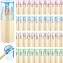 Kosiz 48 Pack Mini Drawing Colored Pencils Bulk for Kids with Sharpener Portable Color Pencils in Tube Gift for Artists Writing Sketching Painting Classroom School Supplies(12 Color)