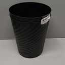 Bathroom Trash Can 1.8 Gallon Small Waste Basket Garbage Can for Bedroom Office Kitchen, 2 Pcak Black