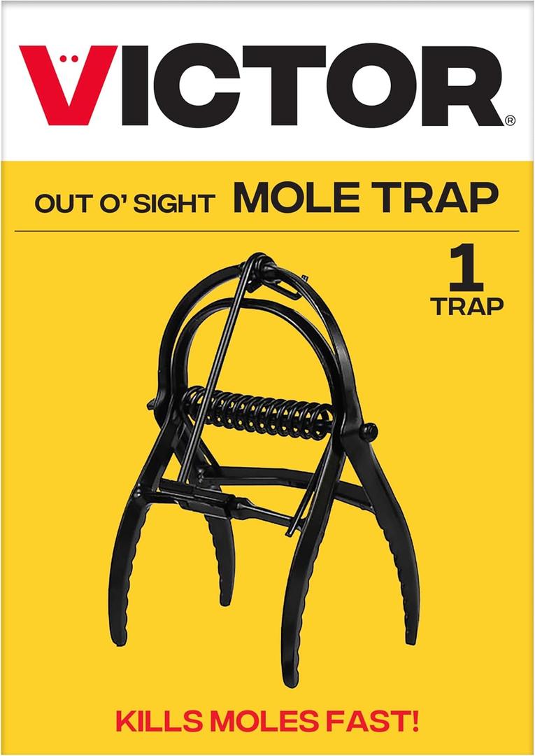 Victor Out O'Sight Mole Trap - Mole Control Device for Lawns, Gardens, and Yards - 0631A - Durable Steel Trap for Outdoor Pest Removal