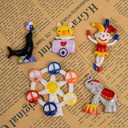 Carnival Circus Fondant Silicone Molds Amusement Park for Baby Shower Birthday Cake Decoration, Cupcake Topper, Chocolate, Epoxy Resin, Polymer Clay 32-cavity